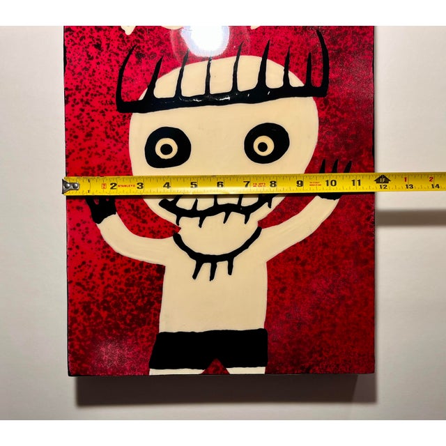 2013 Robert H McInvale New Orleans Artist 'The Big No' Original Resin Painting on Wood For Sale - Image 4 of 7