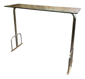 Glass Console Table, 1980s