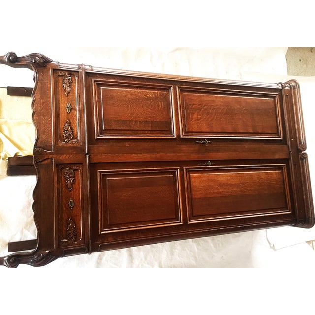 Antique Louis XV Rocaille Style Oak Wardrobe, 1900s For Sale - Image 17 of 18