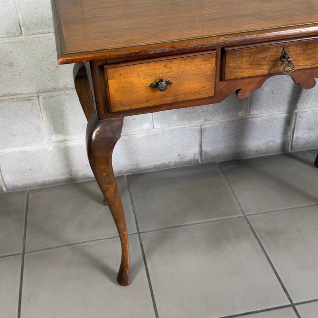 Wood Vintage Console Table in Walnut from Artigianato Italiano, 1960s For Sale - Image 7 of 11