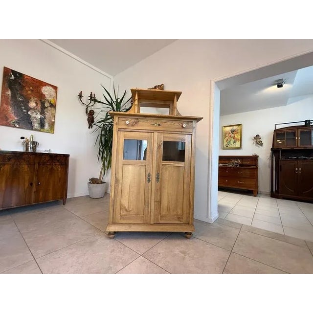 Rural Art Nouveau Vertiko Bookcase Half-Cabinet Farmhouse Cabinet G2005 For Sale - Image 5 of 14