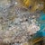 Abstract Blue and Gold Fluid Art Painting Crushed Glass Modern Wall Art For Sale In San Diego - Image 6 of 12