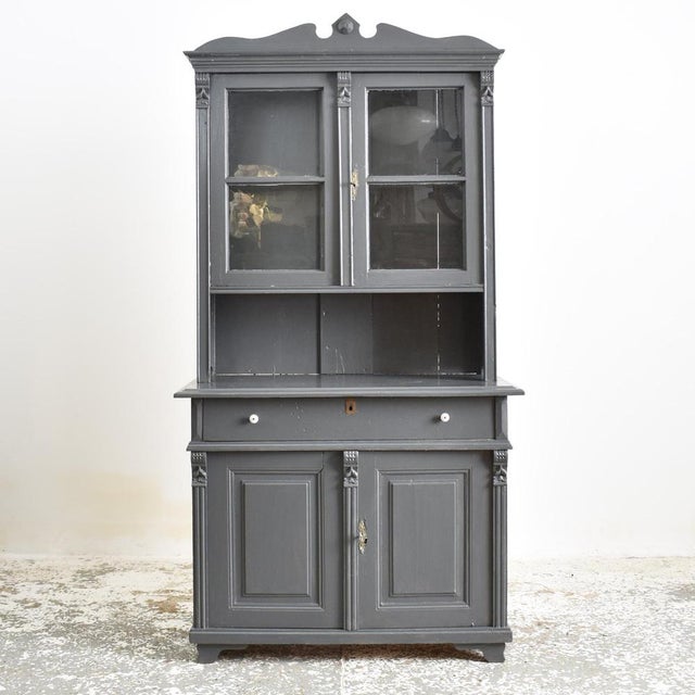 Wood Vintage Painted Kitchen Dresser For Sale - Image 7 of 7