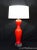 1950s Pair of Tangerine Color Glass Murano Table Lamps, 19 For Sale - Image 5 of 12