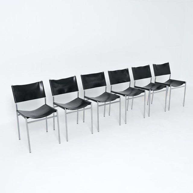SE06 Dining Chairs by Martin Visser for T Spectrum, 1960s, Set of 6 For Sale - Image 6 of 18