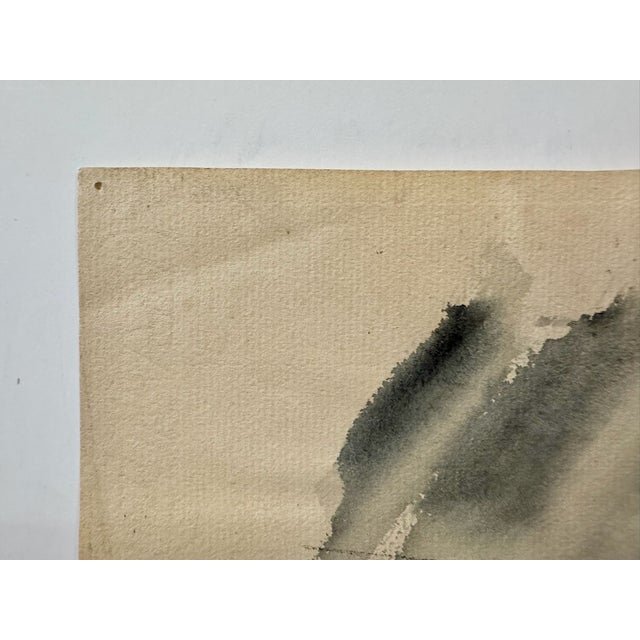 Henry Emil Salloch Original Watercolor on Paper Rural Landscape Scene, 1931. For Sale - Image 4 of 7