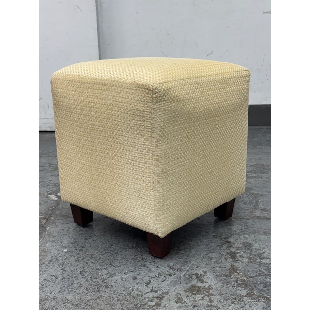 Ballard Designs Ballard Designs Goldenrod Ottoman For Sale - Image 4 of 12