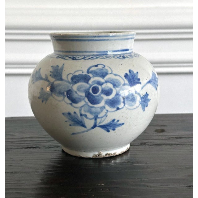 Late 19th Century Antique Korean Porcelain Peony Jar Joseon Dynasty For Sale - Image 5 of 12