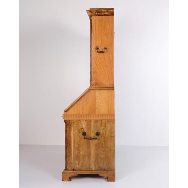 South Jutland Louis XVI Oak Secretaire Cabinet, 1900 For Sale - Image 9 of 11
