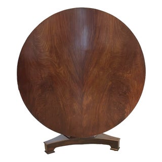 Antique Regency Circular Mahogany Centre or Dining Table on Pedestal Base, 1830 For Sale