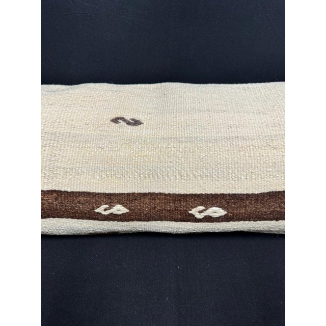 Contemporary Turkish Hemp Pillow Cushion Natural Beige Brown Cushion Cover 14x40 For Sale - Image 3 of 4