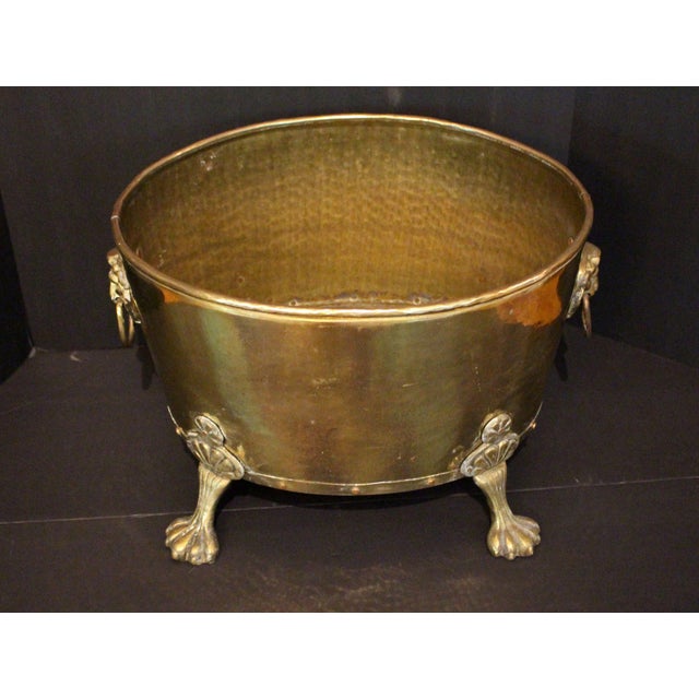 English Circa 1880 English Oval Brass Jardiniere For Sale - Image 3 of 6