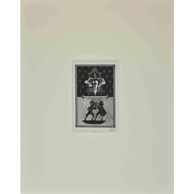 Italo Zetti, Ex Libris Giorgio Balbi, Woodcut, 1948 For Sale