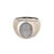 Men's Star Sapphire Ring 14k White Gold For Sale - Image 4 of 5
