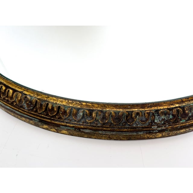 Oversized Vintage Gilt Metal Mirrored Plateau — Repurposed Lighting Element — Hollywood Regency / Neoclassical For Sale - Image 12 of 18