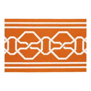 Sample - Schumacher X Mary Mcdonald Malmaison Tape in Tangerine For Sale