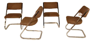 Set of Four Howell Cantilever Chrome Chairs, Circa 1960's