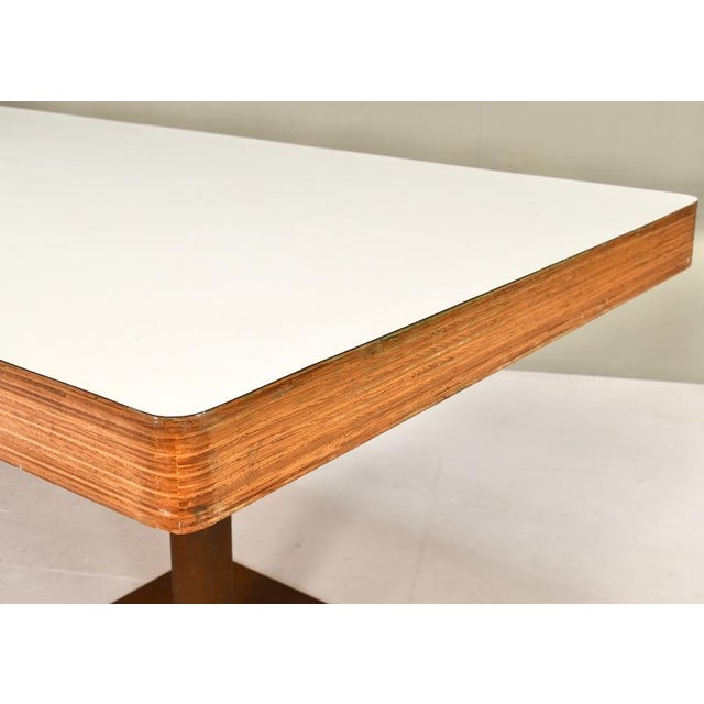 Modernist Dining Table in Natural Rusted Steel and Plywood, 1977 For Sale - Image 15 of 18