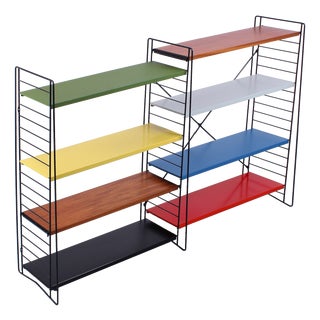 Modular Colored Metal Floor Rack by A.D. Dekker for Tomado, 1950s For Sale