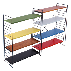 Modular Colored Metal Floor Rack by A.D. Dekker for Tomado, 1950s