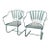 Mid-Century Modern Wrought Iron Pinecrest Bouncer Patio Chairs - A Pair For Sale