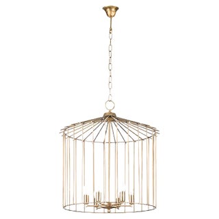 Medium Cage Chain Chandelier by Niccolo De Ruvo for Brass Brothers For Sale