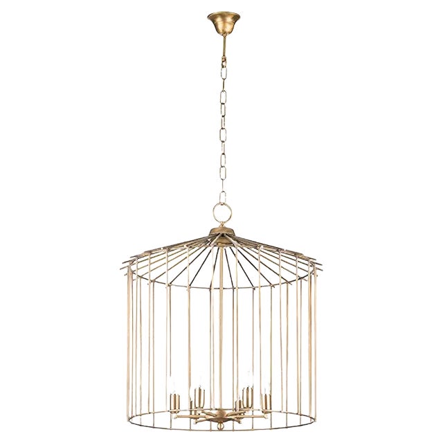 Medium Cage Chain Chandelier by Niccolo De Ruvo for Brass Brothers For Sale