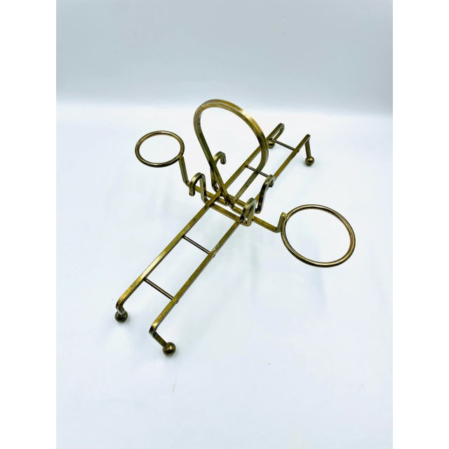 Vintage Georges Briard Gold Leaf 5-Piece Hors d'Oeuvres Caddy or Shrimp Server- 5 Pieces For Sale - Image 9 of 13