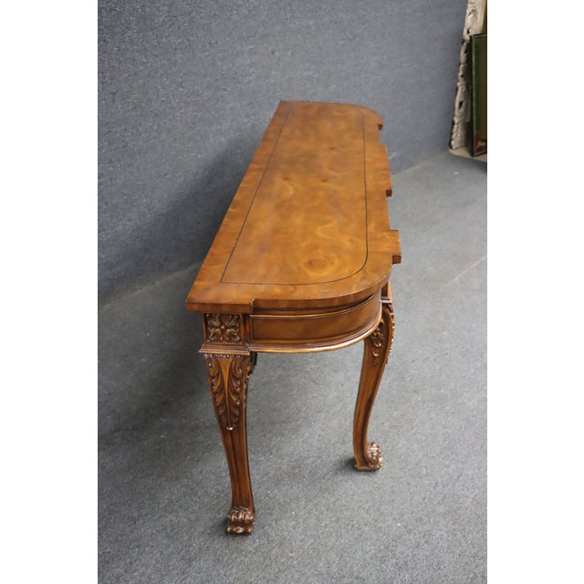 Karges Walnut Carved Console Table For Sale - Image 14 of 16