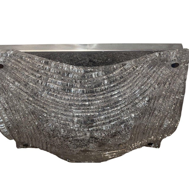 Italian Mazzega Murano Glass Flush Mount Ceiling Light, Italy, 1970's. For Sale - Image 3 of 9