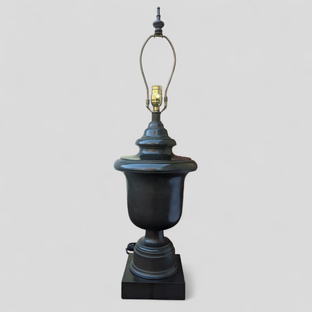 Bronze Robert Abbey Templeton Bronze Trophy Urn Table Lamp For Sale - Image 8 of 11