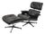 Set of Vintage Lounge Chair and Ottoman by Charles & Ray Eames for Vitra, 1990s, Set of 2 For Sale