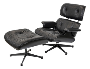 Set of Vintage Lounge Chair and Ottoman by Charles & Ray Eames for Vitra, 1990s, Set of 2
