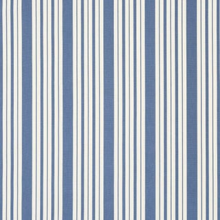 Schumacher X Mark D. Sikes Markie Stripe Fabric In Indigo For Sale