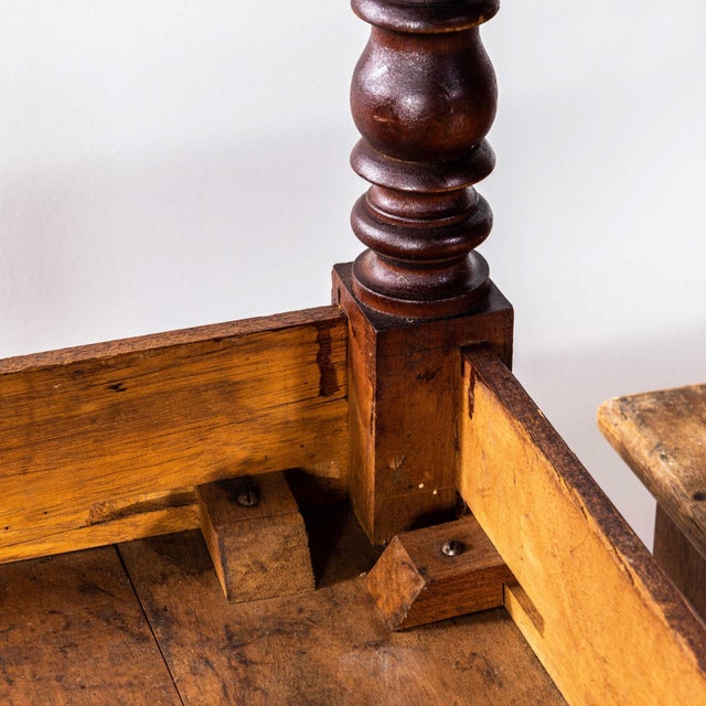 Small French Bobbin Leg Kitchen Dining Table, 1940s For Sale - Image 15 of 16