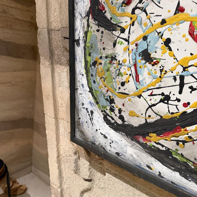 Abstract Expressionist Painting Textured "Drip" or "Splatter" After Jackson Pollock For Sale - Image 18 of 18