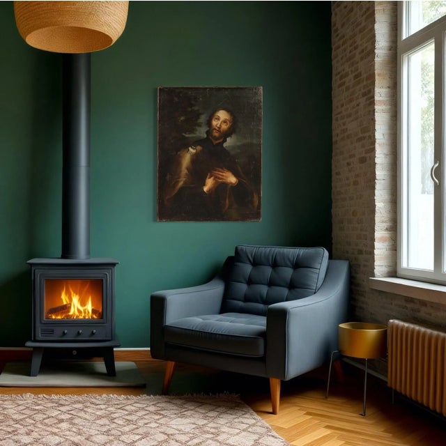 Italian Artist, Saint Roch, 1680, Oil on Canvas For Sale - Image 14 of 16