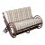 1970s French Spiral Rattan Settee For Sale