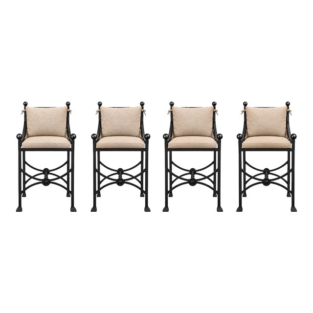 Kreiss Mykonos Bar Stools Set of 4 For Sale