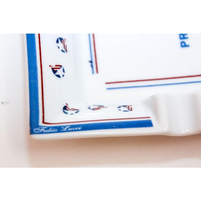 White Porcelain Dish Catchall "Prix D'Amérique 2001 Fabio Lucci" France For Sale - Image 8 of 11