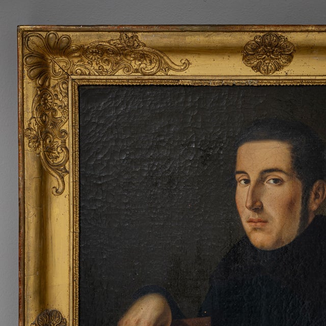 Biedermeier Artist, Portrait of a Young Man, Early 19th Century, Oil on Canvas For Sale - Image 7 of 12