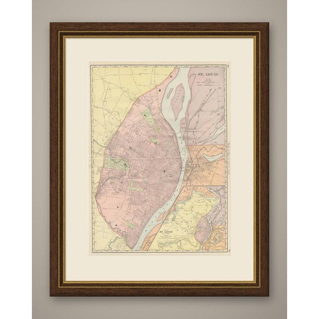 Printed by Rand McNally in Chicago for the 1899 indexed atlas, this antique map of Saint Louis is a large street plan...