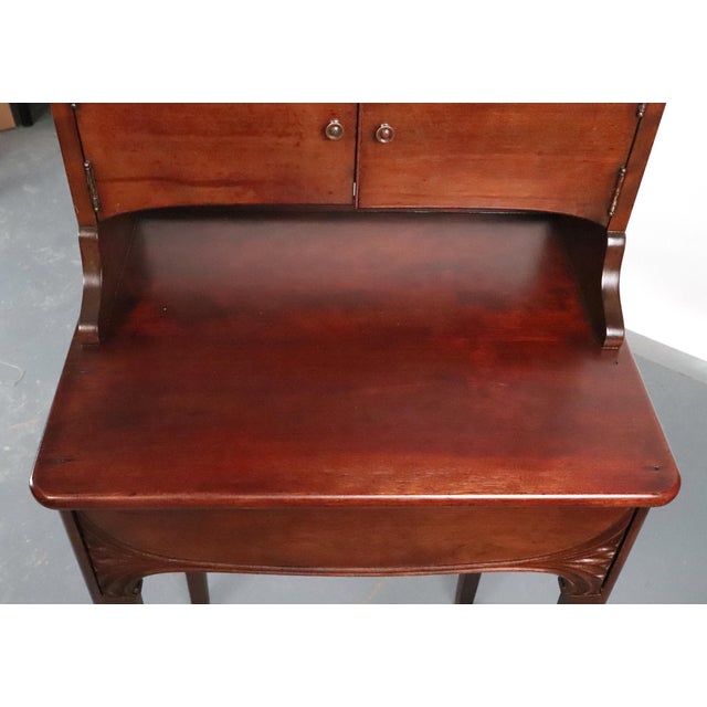 Brown Antique Art Nouveau Wood Dressing Table For Sale - Image 8 of 16