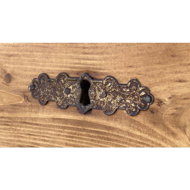 Wood Pine Louis-Philippe Style Chest of Four Drawers For Sale - Image 7 of 14