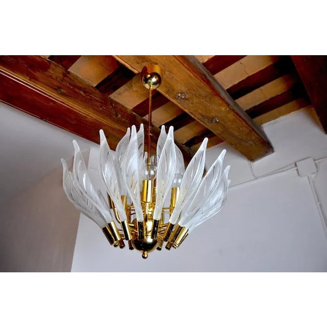 Vintage Floral Chandelier in Murano Glass from Venini, 1970 For Sale - Image 9 of 9