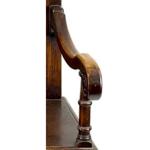 Wood Rare Dated 1670 Museum-Quality 17th C. Charles II English Oak Yorkshire Wainscot Armchair For Sale - Image 7 of 13