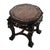 Chinese 1920s Chinese Floral Carved Rosewood Rouge Marble Top Stand With Mother of Pearl Inlay For Sale - Image 3 of 12
