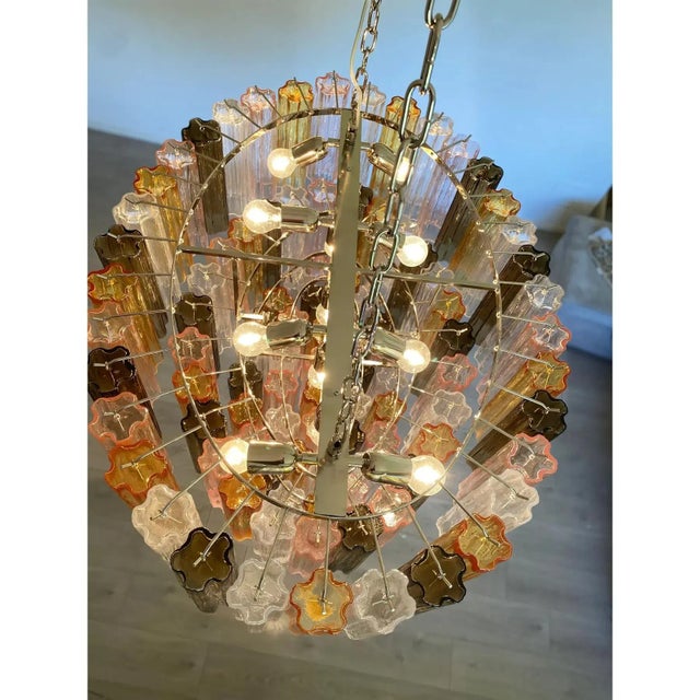 Tronchi Murano Glass Chandelier in Venini Style by Simoeng for Simoeng For Sale - Image 12 of 14