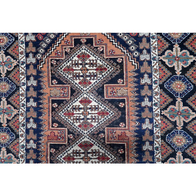 1920s, Antique Persian Afshar Rug 3.8' X 4.6' (115cm X 142cm) For Sale - Image 9 of 12