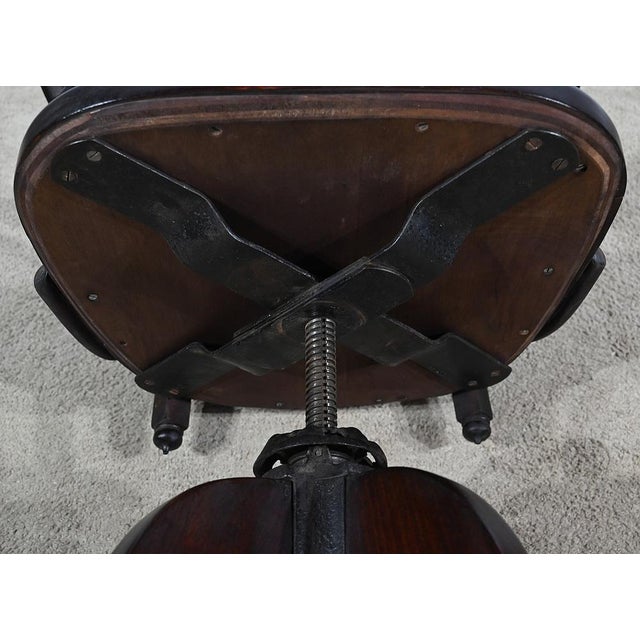 Swivel Desk Chair in Tinted Beech, 1940s For Sale - Image 16 of 17